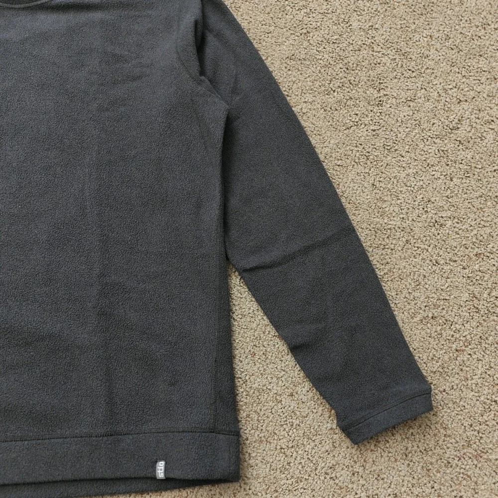 Stio Mens Fleece Crewneck Pullover Sweater Charcoal Gray Size Medium M